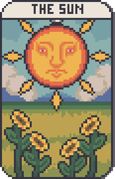 The Sun tarot card from Tarot Memory: Card Match