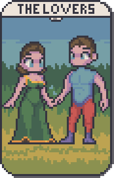 The Lovers tarot card from Tarot Memory: Card Match