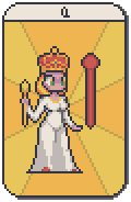 Queen of Wands tarot card from Tarot Memory: Card Match